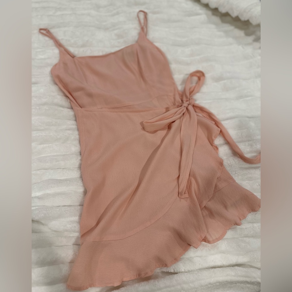 Forever 21 wrap mini dress with ruffles size S